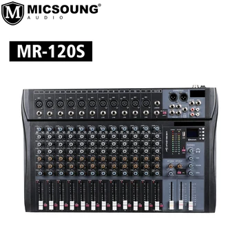 MR-120S Професионална аудиомикшерная конзола MR 120S HD DJ Player Независима фантомное захранване 12 канала, USB Син зъб