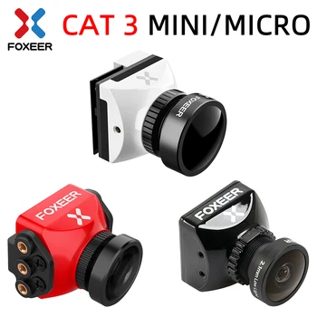Foxeer Cat 3 Micro Mini FPV Камера С Ниска Латентност И Ниско Ниво на Шум 1200TVL 0.00001 Апартамент FPV Нощен Камера е 2.1 мм, PAL/NTSC, За Състезателна RC Дрона