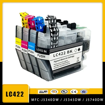 Vilaxh LC422 стандарт е Съвместим с тонер касета Brother LC422 LC422standard MFC-J5340DW MFC-J5345DW за принтер 422XL