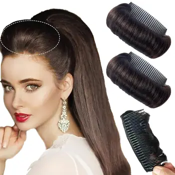 Връзка за коса, Невидима носи етикет за услугата шнола за коса, Кожен възглавница за коса, е инструмент за подреждане, Обемни прически със собствените си ръце, възглавница за коса за жени