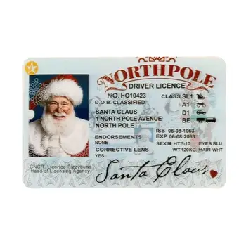 Шейната на дядо коледа са Загубили шофьорска книжка, Лицензирани от Дядо Коледа - Коледна украса, 1бр, за да докаже съществуването на Дядо Коледа