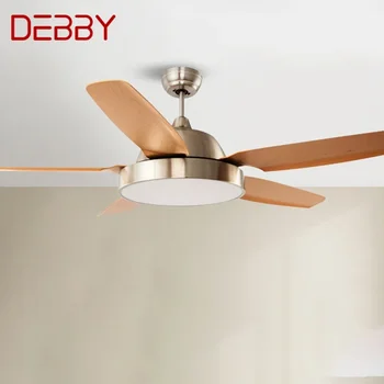 DEBBY Nordic LED Fan Light Модерен минимализъм Ресторант Хол, Кабинет вентилатор на Тавана, дистанционно управление електрически вентилатор