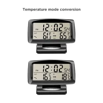 Автомобилни Електронни Часовник, Термометър, Автоматично Време, Термометър, Сензор за температура, Светлинен дисплей, аксесоари За Стайлинг на автомобили