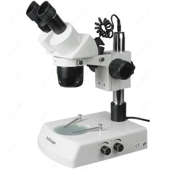 Широкоъгълен стереомикроскоп-AmScope Доставя 20X-30X-40X-60X Горната и долната отбелязването на Супер широкоугольного стереомикроскопа