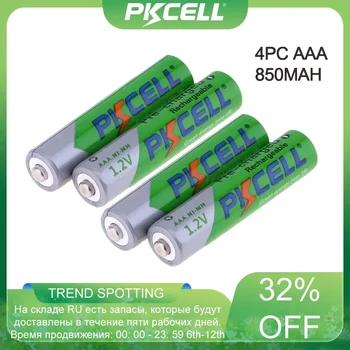 2/4/8/12/28/50шт PKCELL AAA Battery 3A 1.2 Ni-MH AAA батерия Батерии С Нисък саморазряд Aaa Батерия 850 mah
