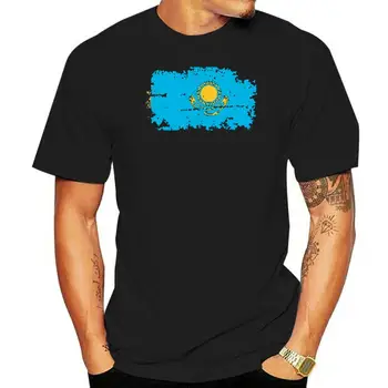 Казахстанские Фенове Приветстват Тениски За Мъже С Национални Флага На Казахстан, Ризи С Къси 100% Футболками В Ностальгическом Стил, Върхове Swag