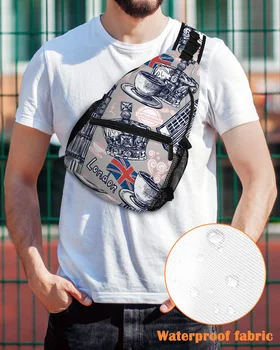 Нагрудная чанта Big Ben Coffee Union Jack за мъже Casual спортна чанта през рамо Дамски пътна водоустойчива чанта-месинджър