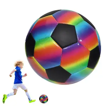 Уличен футболна топка от рейнбоу PVC за спорт, преносим спортен инвентар за момичета и момчета