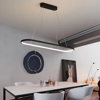 Дизайн на тавана лампа за хранене в скандинавски минималистичном стил, бар плот, креативната led лента word, модерна лекота