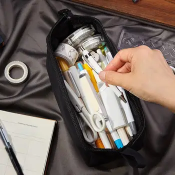 Органайзер за химикалки Дизайн окачен на въжето Голям капацитет от плат Оксфорд Студентски молив Чанта за канцеларски материали Малък калъф за моливи