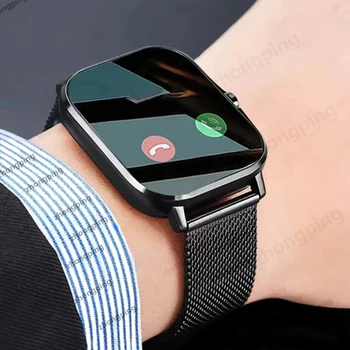 2023 Новите смарт часовници с Bluetooth за да отговорите на повикване, мъжки смарт часовници с едно докосване на разговори, фитнес тракер, водоустойчив Умни часовници за жени за Android, сензора за кислород в кръвта