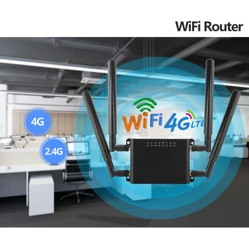 Отключени WE826-T2 300 Mbit/s LTE 4G Рутер Wifi EC25-E CAT4 Модем, Слот за sim-карти OpenWRT 4 * LAN Roteador Точка за Достъп за Русия на ЕС