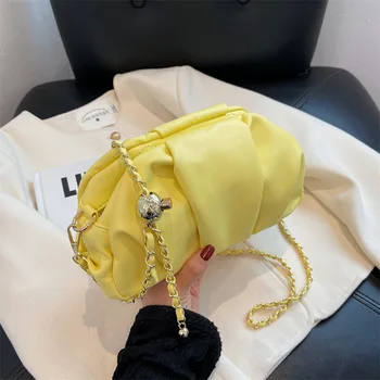 Дизайнерска дамска чанта на верига от изкуствена кожа, висококачествени дамски чанти през рамо за жени, ежедневни дамски чанти, дамски чанти-незабавни посланици