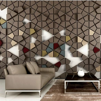 wellyu papel de parede Потребителски тапети 3d плътна многоугольная мозайка плочки модерен телевизионен фон behang тапети 3d