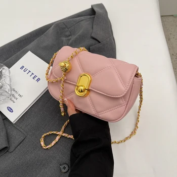 Модни чанти през рамо с клапа за жени 2023 Пролетта Дизайнерски тенденция на модата Малка кожена чанта през рамо Дамски чанти-Портфейли