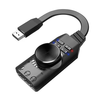 Външна звукова карта ZLRMHY GS3 Поддържа многофункциональную ръчна настройка, Без да се налага използването на водача, Щепсела и да играе от USB до 3,5 мм
