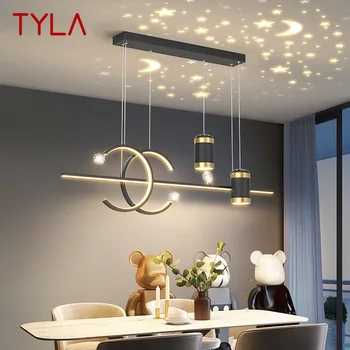 Висящи лампи TYLA Nordic, модерни и креативни led осветителни тела с проекция на звездното небе, за декоративно домашно приготвени хранене