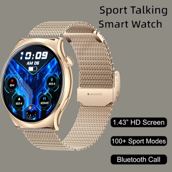 Кръгли часовници с функция за да Отговорите на повикване, Bluetooth 100 + Спортни Умен Часовник За Мъже и Жени Samsung S23 Nokia 3.4 Moto G42 Xiaomi Redmi Note 12