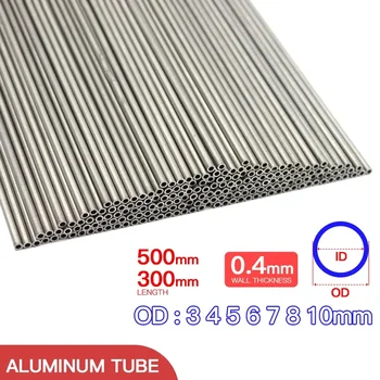 Алуминиева тръба с Дебелина 0,4 мм Диаметър 3-10 mm Директен Дължина 300-500 мм Кръгла Тръба От алуминиева Сплав 6063 Тонкостенная алуминиева тръба