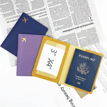 Корици за паспорти такива двойки топъл печат Лесен самолет Жени Мъже Пътуват сватба Притежателя капаци за паспорт Модерен сватбен подарък