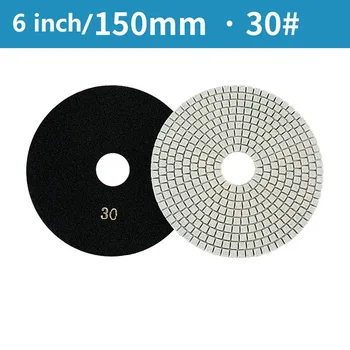 1бр 6 инча 150 мм Диамантени полиращи тампони за суха/влажна полиране на Гъвкави Шлифовъчни дискове за гранит, мрамор, камък, бетон, шлайфане на мраморно диск