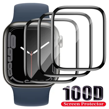 Защитно фолио за дисплея на Apple Watch Ultra 8 7 SE 6 5 от Мека закалено стъкло с покритие за серия Iwatch 49 мм 45 мм 41 мм 44 мм 40 мм 42 мм 38 мм