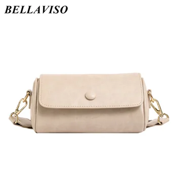 BellaViso Модерна Дамска чанта за През рамото от Мека Изкуствена кожа, Дамски Открийте Проста Ежедневна Универсална чанта-възглавница, чанта През рамо BLCR-88