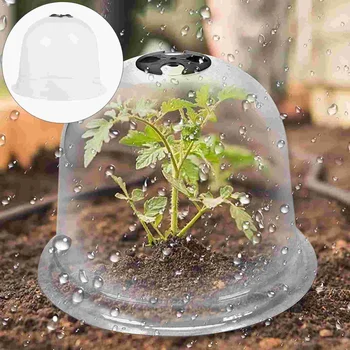 6 Бр. Капачка за защита на растенията във формата на камбана, Заземителни клечки, PVC Градински купол