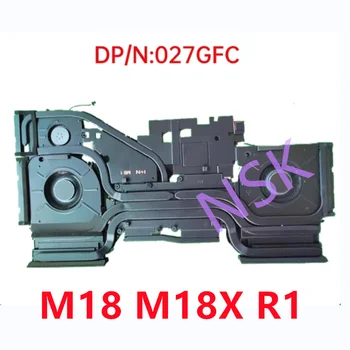 Оригинален 027GFC 27GFC за Dell Alienware M18 M18X R1 Радиатор и вентилатор за охлаждане на 100% Тест В ред