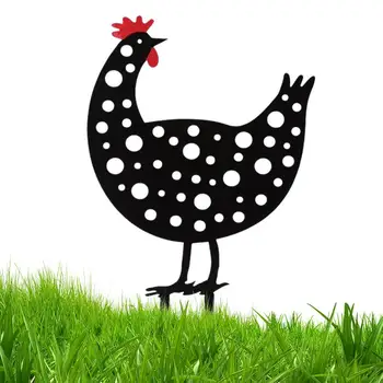 1 бр. Великденското пиле-кокошката За Великденски градински декорации, Дворно изкуство, открит градина, колове за косене на тревата в задния двор, Градинска пиле Голям размер