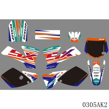 За KTM SX 65 SX65 2001 2002 2003 2004 2005 2006 2007 2008 стикери с пълна графика, фон мотоциклет, Потребителски номер