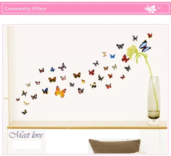 Творчески красиви етикети с пеперуди тапети декорация на дома за стикери за стена за декорация на Всички момичета харесват този стикер