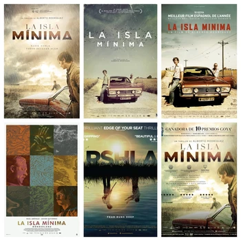 Филмът La isla mínima (2014) Плакат с блатист терен, Стенно изкуство, начало декор, Живопис, калиграфия