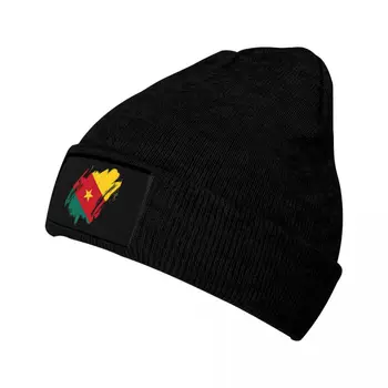 Вязаная шапка с флага на Камерун, шапки, зимна шапка, топла шапка в стил хип-хоп за мъже и жени, подаръци