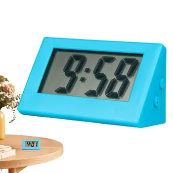 Малки цифрови часовници, Малки LCD цифров часовник за домашния Офис, Настолни, с тихо показване на времето, табло С кнопочной батерия, Топла Разпродажба