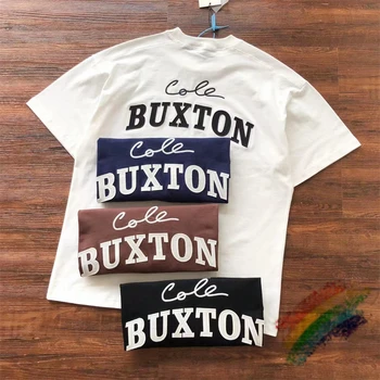 Нашивка с бродерия Cole Buxton, тениска, за мъже и жени, високо качество 1: 1, царски син, кафяв, Черен, бял