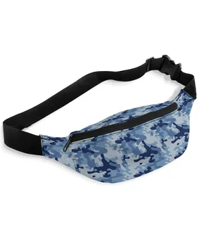 Военна синя камуфляжная поясная чанта, дамски, мъжки скута чанти, поясная чанта с голям капацитет, нагрудная Унисекс чанта през рамо.