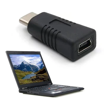 Адаптер Mini USB от контакта към конектора Type C, адаптер за зареждане, кабел за данни Мини T Type