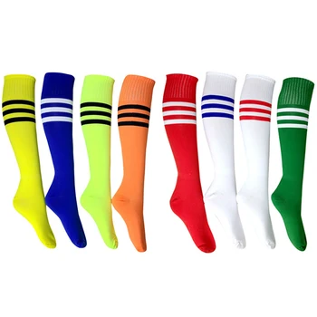 1 чифт футболни чорапи, висококачествени памучни гамаши до коляното с дълга тръба, футболни и Бейзболни чорапи за бягане, спортни чорапи за възрастни