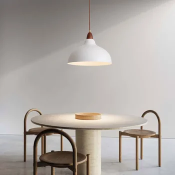 Led таван, висящи лампи Nordic Log Подвесная метална лампа за масата за хранене Кухня Прости Арт Декор на Домашен Лампа за Вътрешно осветление