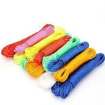 въже за окачване на бельевых въжета с дължина 10 м, здрав найлон на плетени въжета с различни цветове, подходяща за дома, хотели в хотела.
