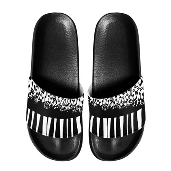 Забележка за пиано музика Маркови дизайнерски сандали за възрастни подметка, леки нескользящие Домашни пантофи за момичета, Летни удобни плажни пързалки