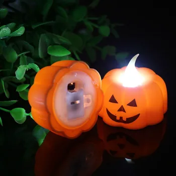 Подпори за декор на сцената под формата на свещи и лампи, Креативни аксесоари за украса на парти за Хелоуин Led Светещ Електронна тиква