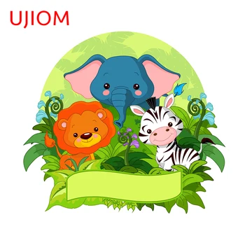 Стикери за стена UJIOM Animal Home, украса на стаята, спални, стъкло, персонализирани етикети, водоустойчиви и устойчиви на надраскване, хол