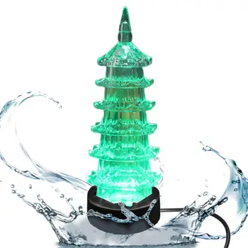 Аквариумный led потопяема лампа във формата на пагода, светлинен Аквариумный интериор, Множество Цветни подводна лампа за аквариум с прудовыми рибки