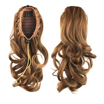 Дамски синтетични горе-долу с заколкой във формата на конска опашка за коса разширения, външен кок за коса Fairy Tail, изкуствена коса за коса