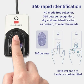 Чисто нов Дигитален Персонален U are.U 4500 Биометричен Скенер за Пръстови отпечатъци, USB Устройство, Четец на Пръстови отпечатъци Сензор uru4500 API SDK