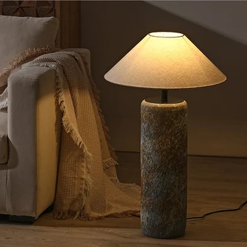 Керамични лампи Ваби Съби за хола Японски Ретро диван за спални Артистичен интериор, Стоящ лампа Осветление за дома, хотел, вила