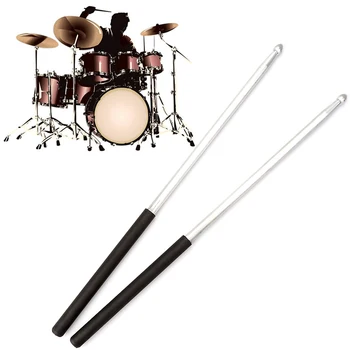 1 Двойка на барабанни пръчки от алуминиева сплав 5A, Трайни нескользящие спортни барабанни пръчки за аксесоари за ударни инструменти