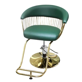 Професионални просто зелена Винтажное Антикварное преносимо оборудване за коса Мебели за салон за красота Коса стол
